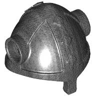 Lego Helmet Viking with Side Horn Holes / Pearl Titanium
