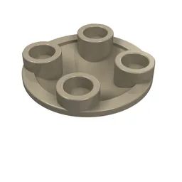 Plate Round 2 x 2 with Rounded Bottom [Boat Stud] / Dark Tan