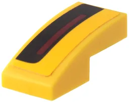 Slope, Curved 2 x 1 x 2/3 with Thin Dark Red Stripe on Thick Black Stripe Model Right Side (Sticker) - Set 75870
