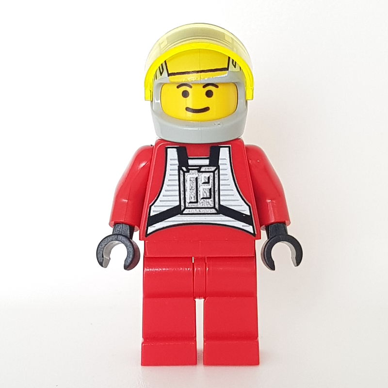 Lego Rebel Pilot B-wing, Red Flight Suit, Yellow Skin