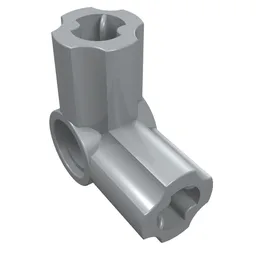 Technic Axle and Pin Connector Angled #6 - 90° / Light Bluish Gray