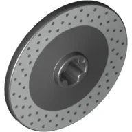 Technic Disc 3 x 3 with Disc Brake Silver Drilled Rotor Print