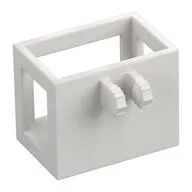 Crane Basket 2 x 3 x 2 with Locking Hinge Fingers / White