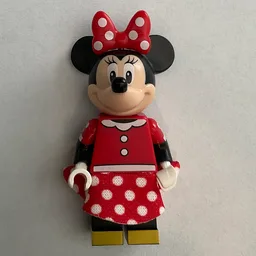 Minnie Mouse with Red with White Spots Skirt and Bow