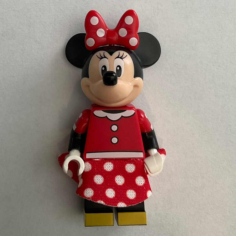 Lego Minnie Mouse with Red with White Spots Skirt and Bow
