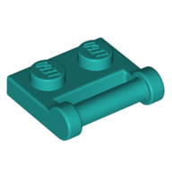 Lego Plate Special 1 x 2 [Side Handle Closed Ends] / Dark Turquoise
