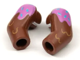 Arm, (Matching Left and Right) Pair with Topping and Sprinkles Pattern / Reddish Brown