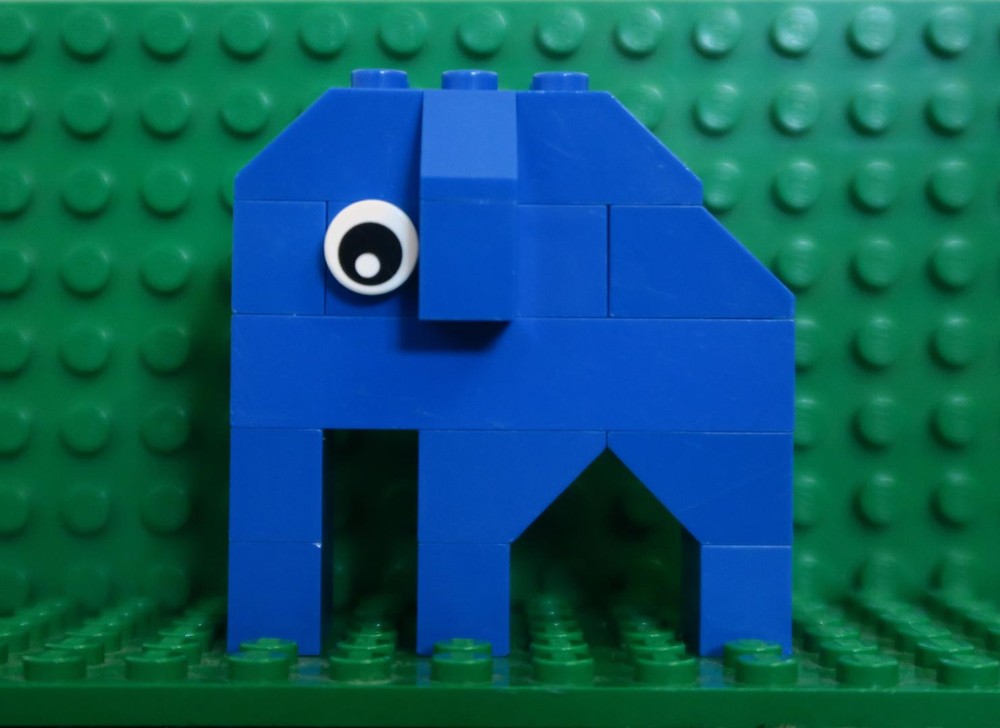 Lego Elephant Blue