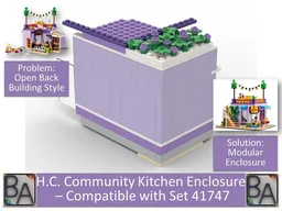 Heartlake City Community Kitchen Enclosure - Compatible with Set 41747