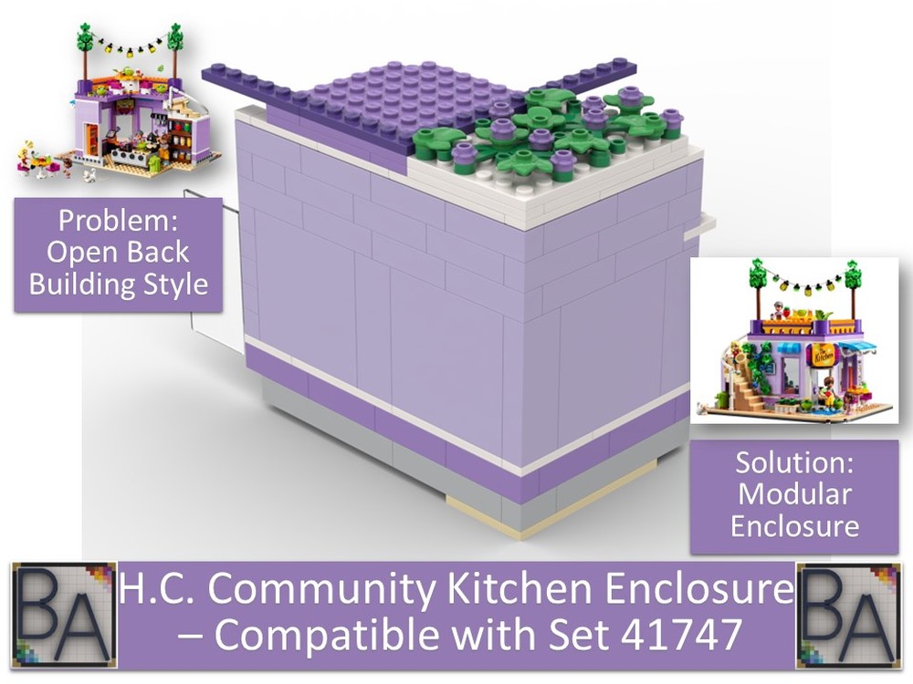 Lego Heartlake City Community Kitchen Enclosure - Compatible with Set 41747