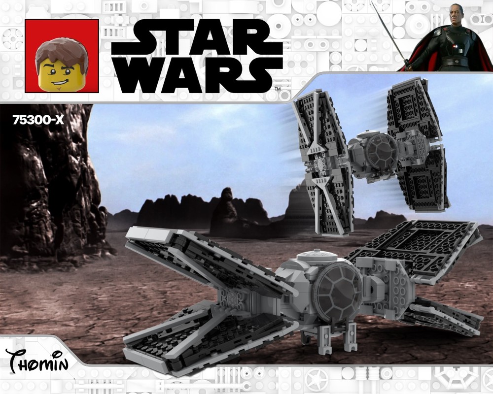 Lego Outland TIE conversion for 75300 Imperial TIE Starfighter