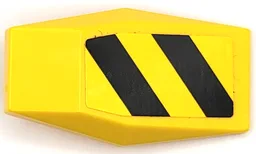 Large Figure Armor Plate Small with Black and Yellow Danger Stripes Pattern (Sticker) - Set 42081