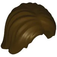 Hair Mid-Length Tousled with Center Part / Dark Brown