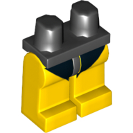Lego Hips and Yellow Legs with Black Short Swimsuit Print / Black