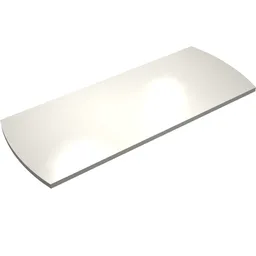 Scala, Tile 8 x 20 x 2/3 Round Ends / Very Light Gray