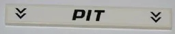 Tile 1 x 8 with Black Arrows and 'PIT' Pattern (Sticker) - Set 8123