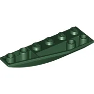Brick Wedged, Curved Inverted 6 x 2 Left / Dark Green