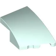 Brick Wedged, Curved 3 x 2 with Stud Notch Right / Light Aqua