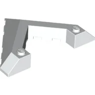 Brick Wedged, Sloped 45° 6 x 8 with Pointed Cutout / White