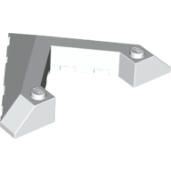 Lego Brick Wedged, Sloped 45° 6 x 8 with Pointed Cutout / White