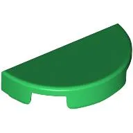 Tile Round 1 x 2 Half Circle / Green