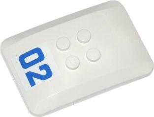 Lego Wedge 6 x 4 x 2/3 Quad Curved with Blue '02' Pattern (Sticker) - Set 60042