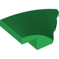 Lego Brick Wedged, Curved 4 x 2 with Stud Notch Right / Green