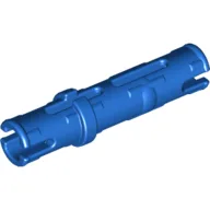 Technic Pin Long with Friction Ridges Lengthwise, 2 Center Slots / Blue