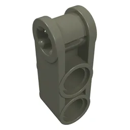 Technic Axle and Pin Connector Perpendicular 3L with 2 Pin Holes / Dark Gray