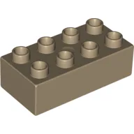 Duplo Brick 2 x 4 / Dark Tan