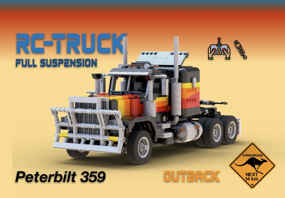 Lego RC Peterbilt 359 "Outback" Semi Truck