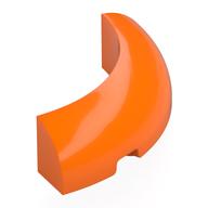 Lego Brick Round Corner 4 x 4 x 1 / Orange