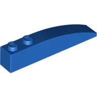 Brick Curved 6 x 1 / Blue