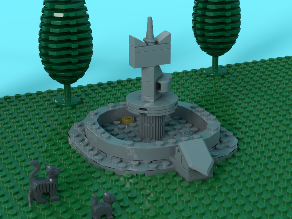 Lego Queen Unikitty fountain