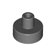Tile Special Round 1 x 1 with Hollow Bar / Dark Bluish Gray