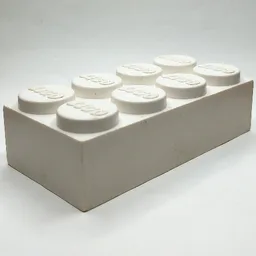Jumbo Brick 2 x 4 [Samsonite Version] / White