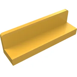 Panel 1 x 4 x 1 with Rounded Corners [Thin Wall] / Bright Light Orange