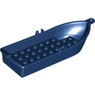 Lego Boat / Rowing Boat 14 x 5 x 2 with Oarlocks [No Hollow Inside Studs] / Dark Blue