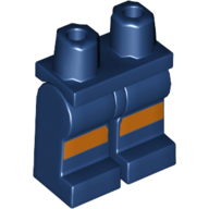 Lego Hips and Dark Blue Legs with Dark Orange Stripes / Dark Blue