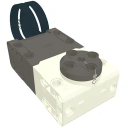 Motor, Large Angular Position, Light Bluish Gray Housing, Black Wire / Dark Bluish Gray