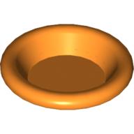 Lego Equipment Dish / Plate / Bowl 3 x 3 [Plain] / Orange