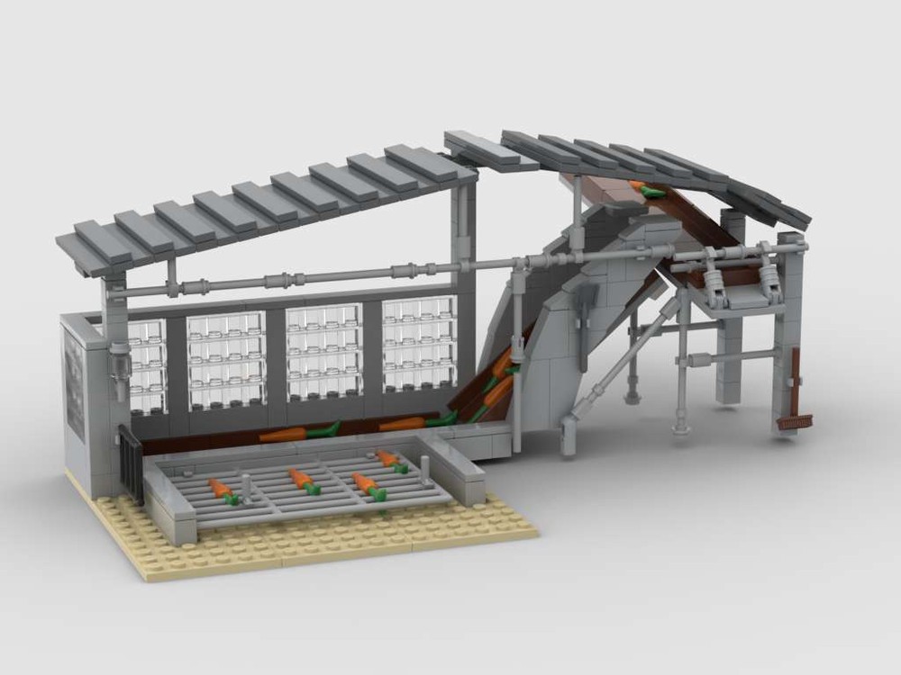 Lego Eisenbahn Verladestation für Zuckerrüben - train loaiding station für sugar beet