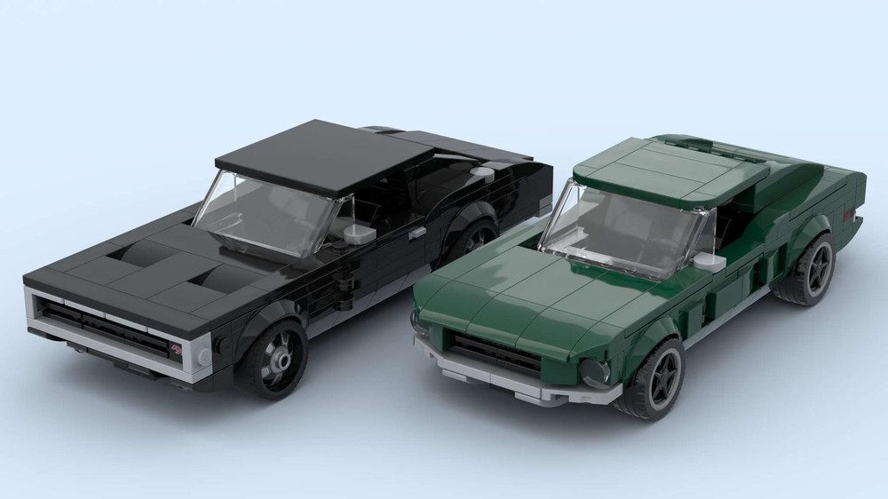 Lego Bullitt Double Pack - '68 Charger & '68 Mustang 8 wide