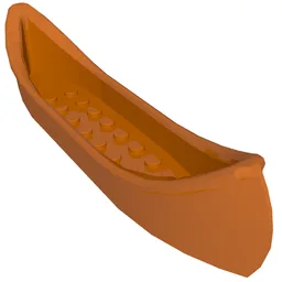 Boat / Canoe / Dark Orange
