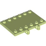 Lego Hinge Plate 4 x 6 with Two 1 x 6 Studs and Recessed 2 x 6 Middle / Yellowish Green