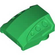Lego Brick Curved 2 x 2 No Studs - 3 Recessed Side Ports / Green