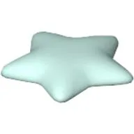 Clikits Icon, Star 2 x 2 Large with Pin / Aqua