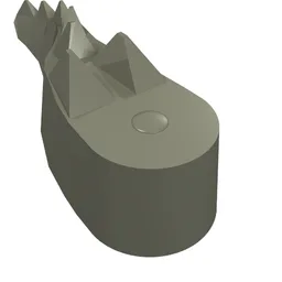 Animal Body Part, Alligator / Crocodile / Dragon / Dinosaur Tail / Dark Gray