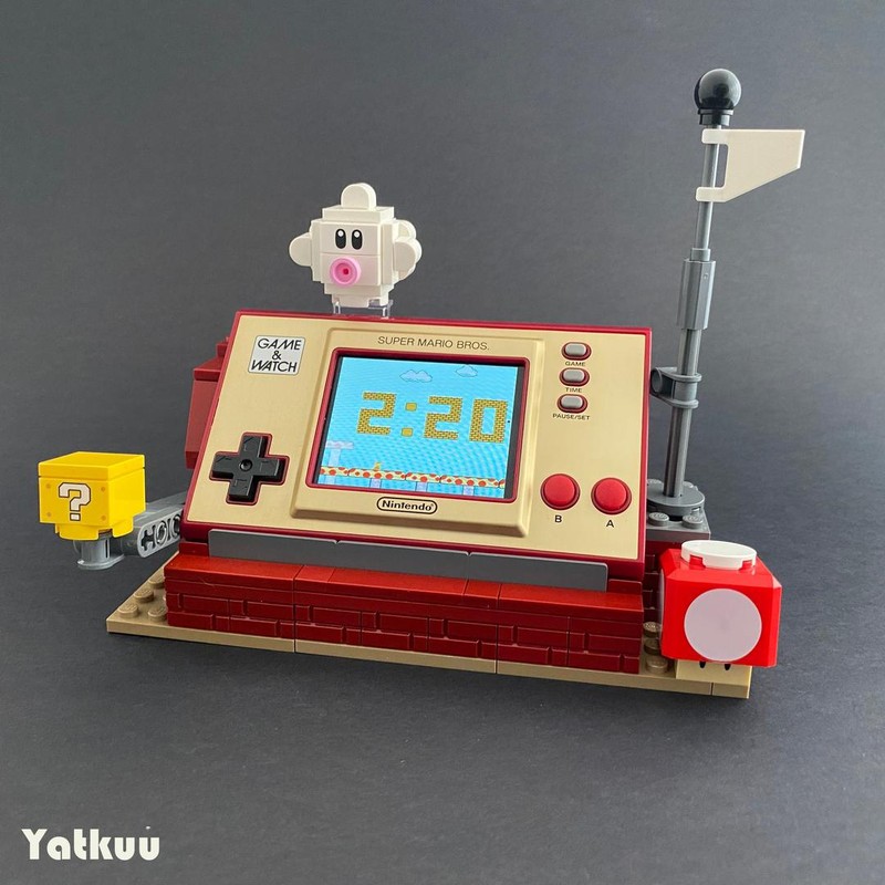 Lego Nintendo Super Mario Bros. Game & Watch display stand