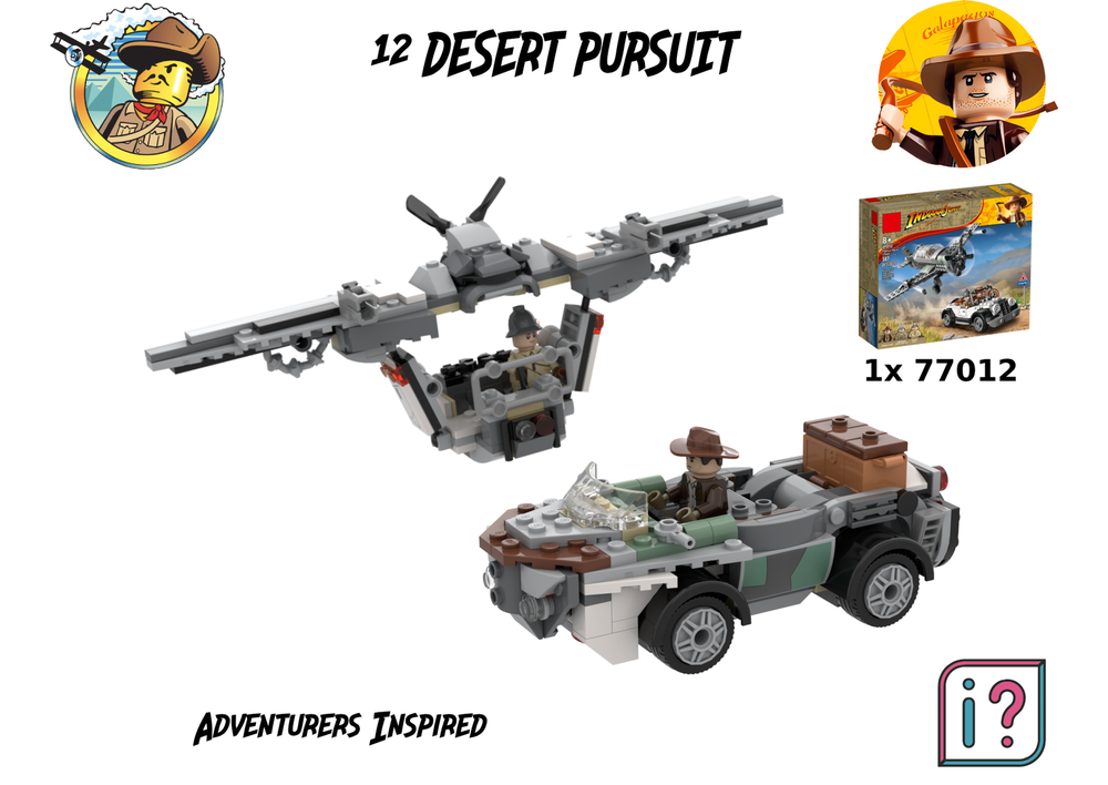Lego Adventurers Chapter 12. Nile Crossing, Alternative Build For 1x 77012
